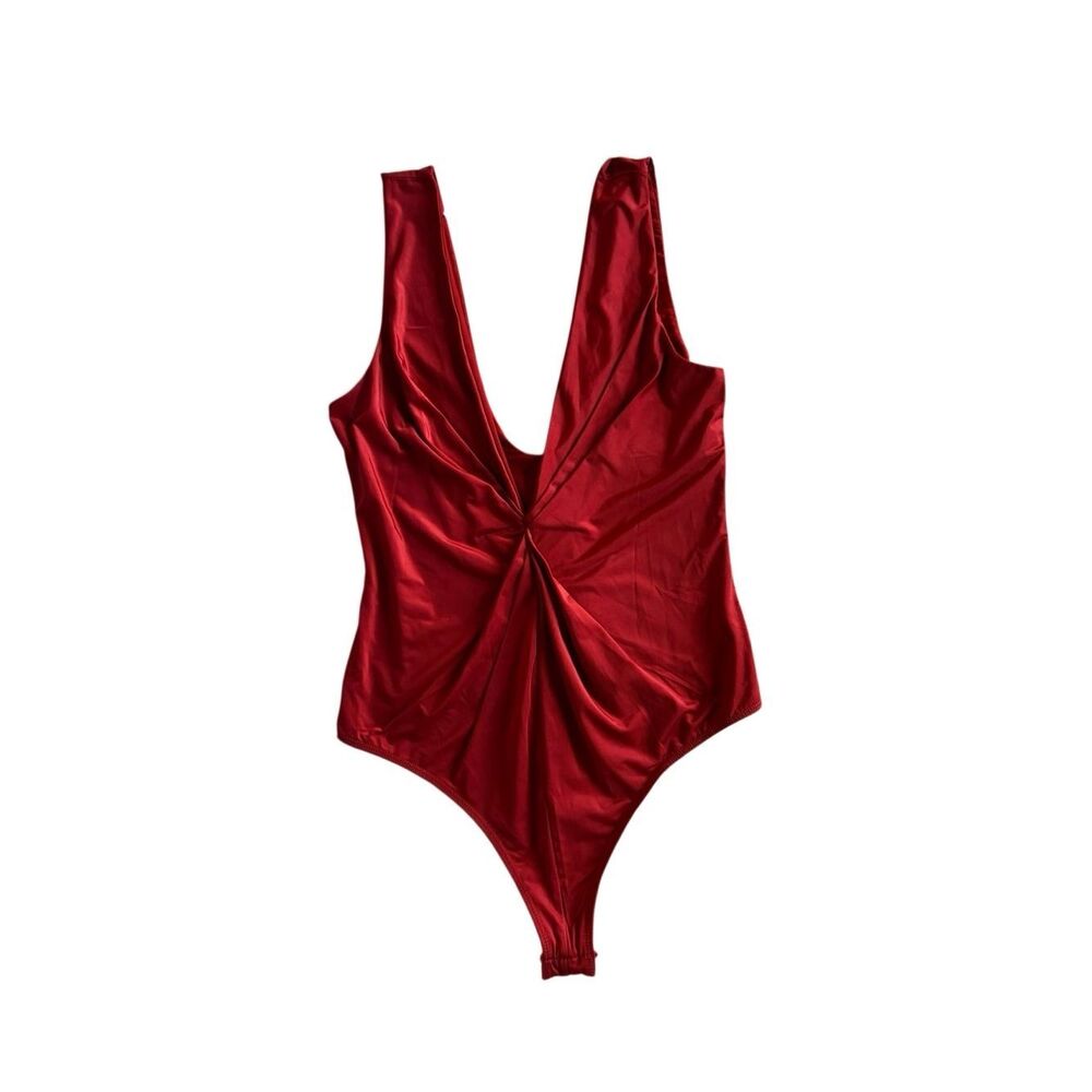 Free People Women's Set Me Up V Neck Bodysuit Size Medium - Picture 6 of 9